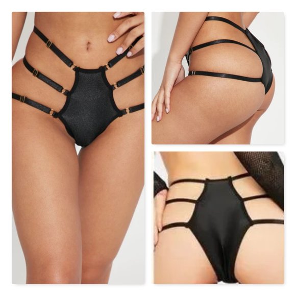 Seven 'til Midnight Velvet Strappy Panties - Picture 1 of 2